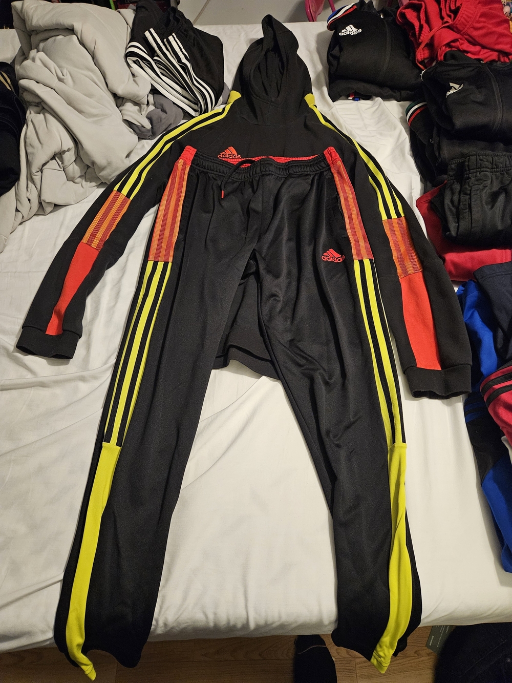 Black Yellow And Red Adidas Sweatsuit